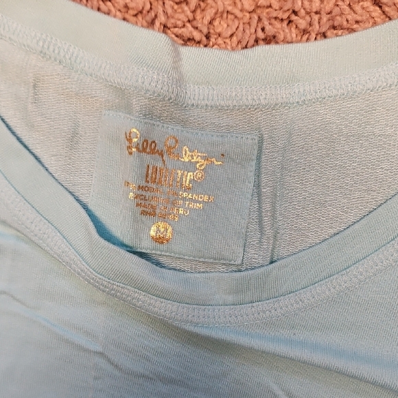 Lilly Pulitzer Blue Fitted Hoodie Sweatshirt - Picture 4 of 4